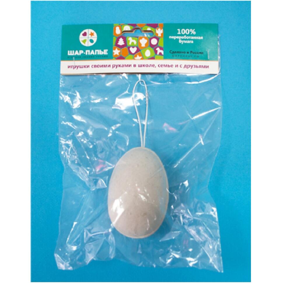 ШАР-ПАПЬЕ Заготовка из прессованной бумаги "Яйцо", в пакете. / Пасха--- фото 1 — PalitraMastera