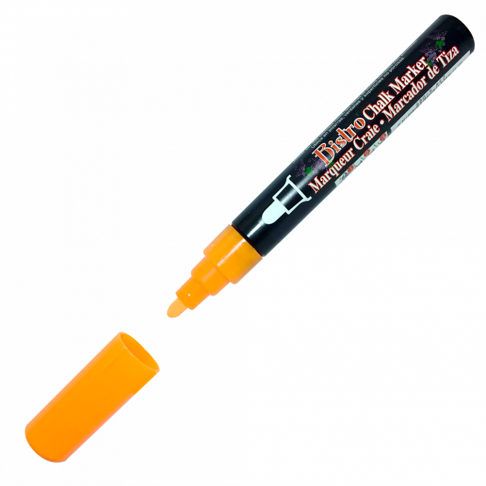 Маркер меловой для чер. и зел. досок, стекла 1,5-6 мм неон-оранж. MAR480/7F /Marvy фото 1 &mdash; PalitraMastera