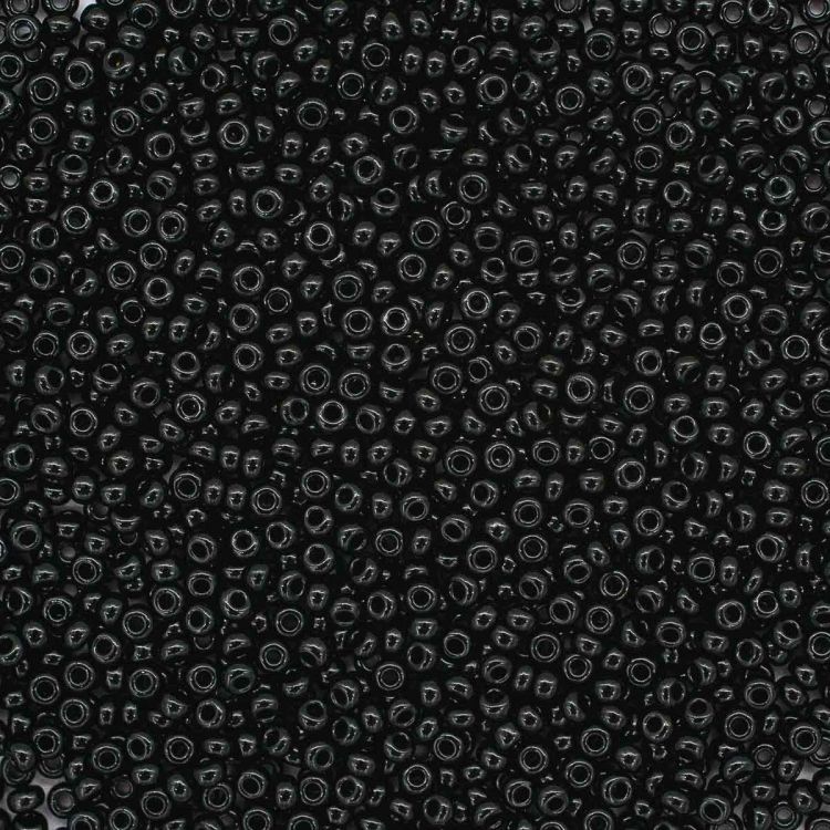Бисер Preciosa 20г (23980) непрозрачный черный — PalitraMastera