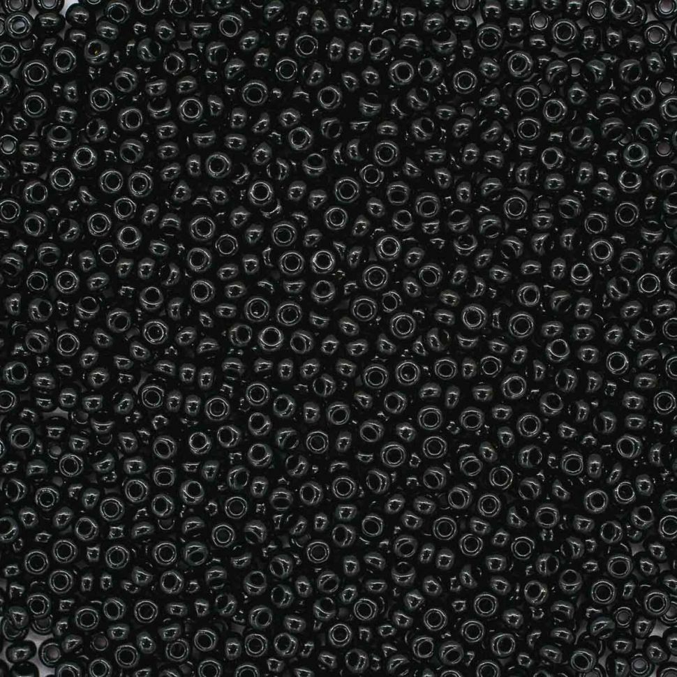 Бисер Preciosa 20г (23980) непрозрачный черный фото 1 &mdash; PalitraMastera