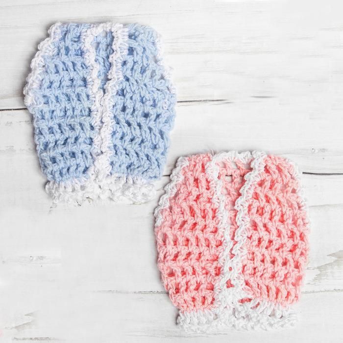 Жилет для куклы вязаный, цвета МИКС — PalitraMastera