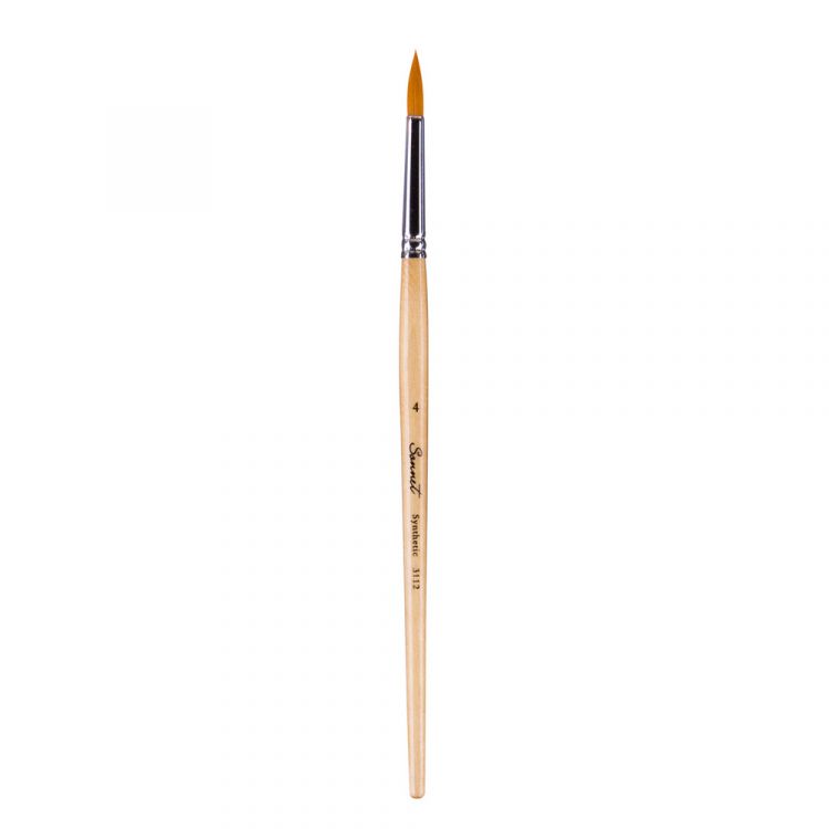 Синтетика круглая короткая ручка пропитанная лаком Сонет №4  (311204) — PalitraMastera