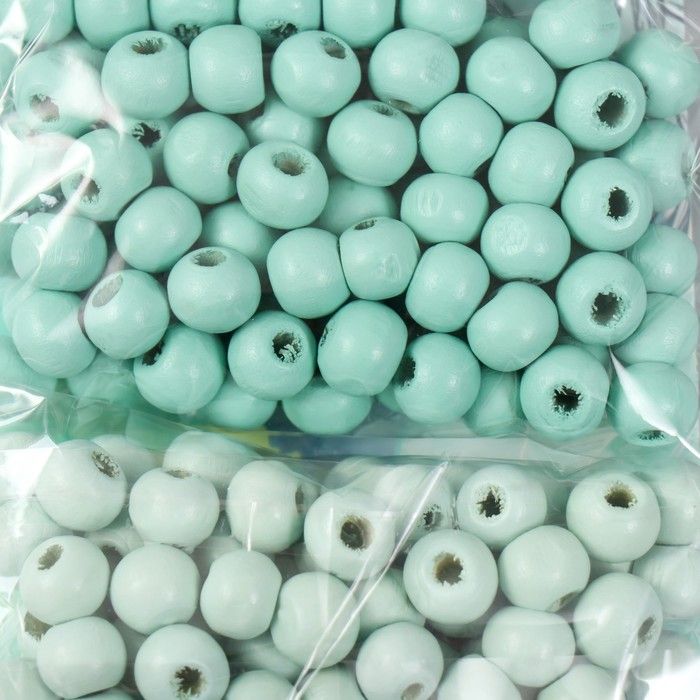 Набор бусины для творчества дерево &quot;Мята&quot; d-0,8 см, 4 цвета х 15 гр  9463280 — PalitraMastera