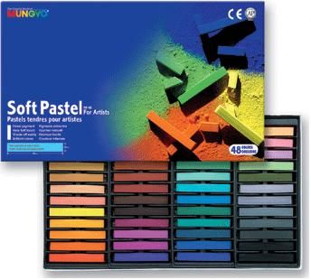 Mungyo Пастель мягкая квадратная 48 цветов в картонной коробке фото 1 — PalitraMastera