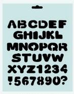 Трафарет пластиковый, латинские буквы и цифры, шрифт печатный, жирный, размер 25,5х20,5 см, арт. DK28017 фото 1 — PalitraMastera