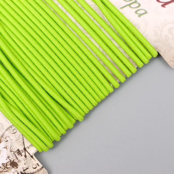 Тесьма декоративная резинка &quot;Светло-зелёная круглая&quot; намотка 4 м ширина 0,2 см  5399779 — PalitraMastera