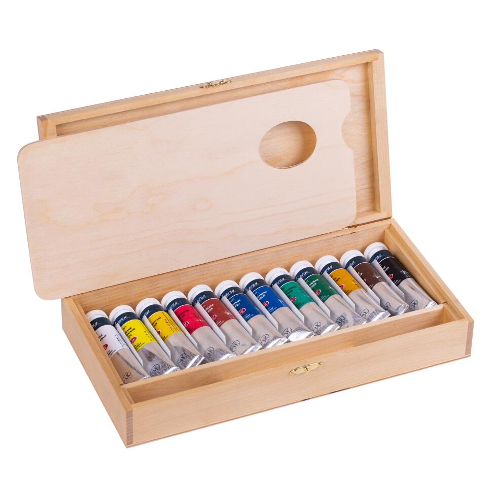 Набор масло Ладога 12*18мл кисть дерево фото 1 &mdash; PalitraMastera