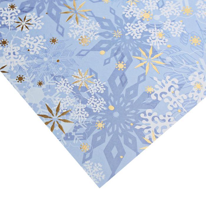 Бумага для скрапбукинга с фольгированием «Морозные узоры», 30.5 х 30.5 см, 250 г/м — PalitraMastera
