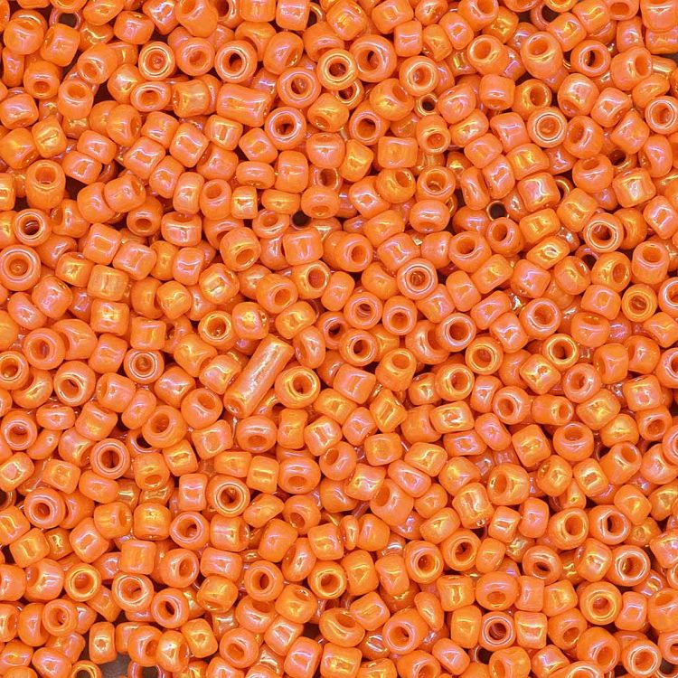 Бисер Астра 11/0, 20г (410 оранжевый/непрозр.радужный) — PalitraMastera
