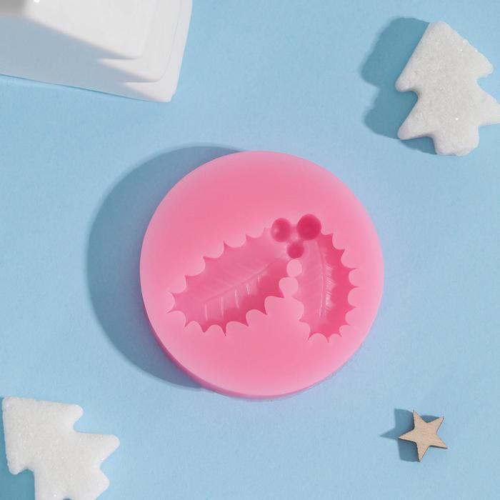 Молд «Листья с ягодами», 5,35,31 см, цвет МИКС — PalitraMastera