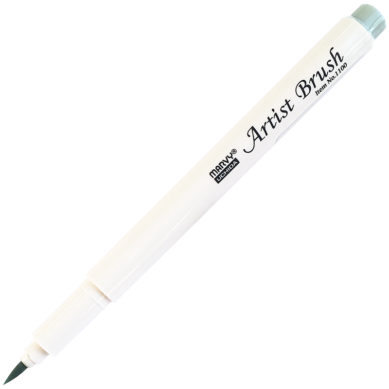Маркер-кисть, акварельные чернила на водной основе Aqua Grey MAR1100/51 /Marvy фото 1 &mdash; PalitraMastera