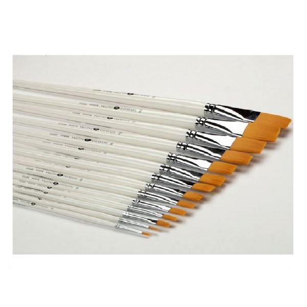 Невская Палитра Кисть синтетика плоская, длинная ручка №04 (4 мм) фото 1 &mdash; PalitraMastera