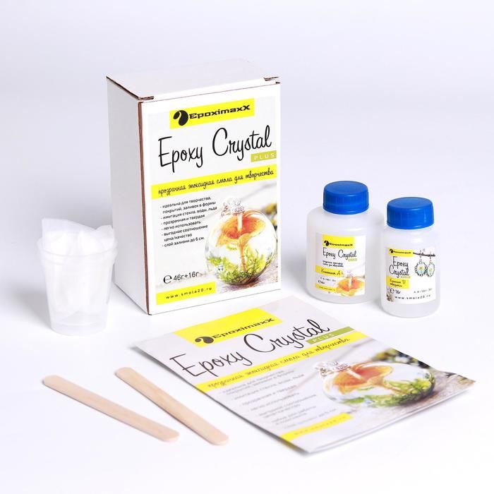 Ювелирная прозрачная смола Epoxy Crystal PLU, 62 г — PalitraMastera