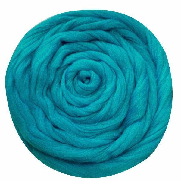 Полутонкая шерсть100% темная бирюза 045, 50гр для валяния — PalitraMastera