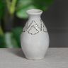 Ваза малая под роспись "Ева" белая, высота - 11см. Керамика ручной работы, внутри глазурь фото 6 &mdash; PalitraMastera