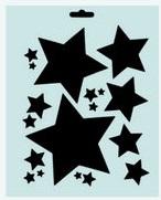 Трафарет пластиковый, звезды 2, размер 25,5х20,5 см, арт. DK28032 &mdash; PalitraMastera