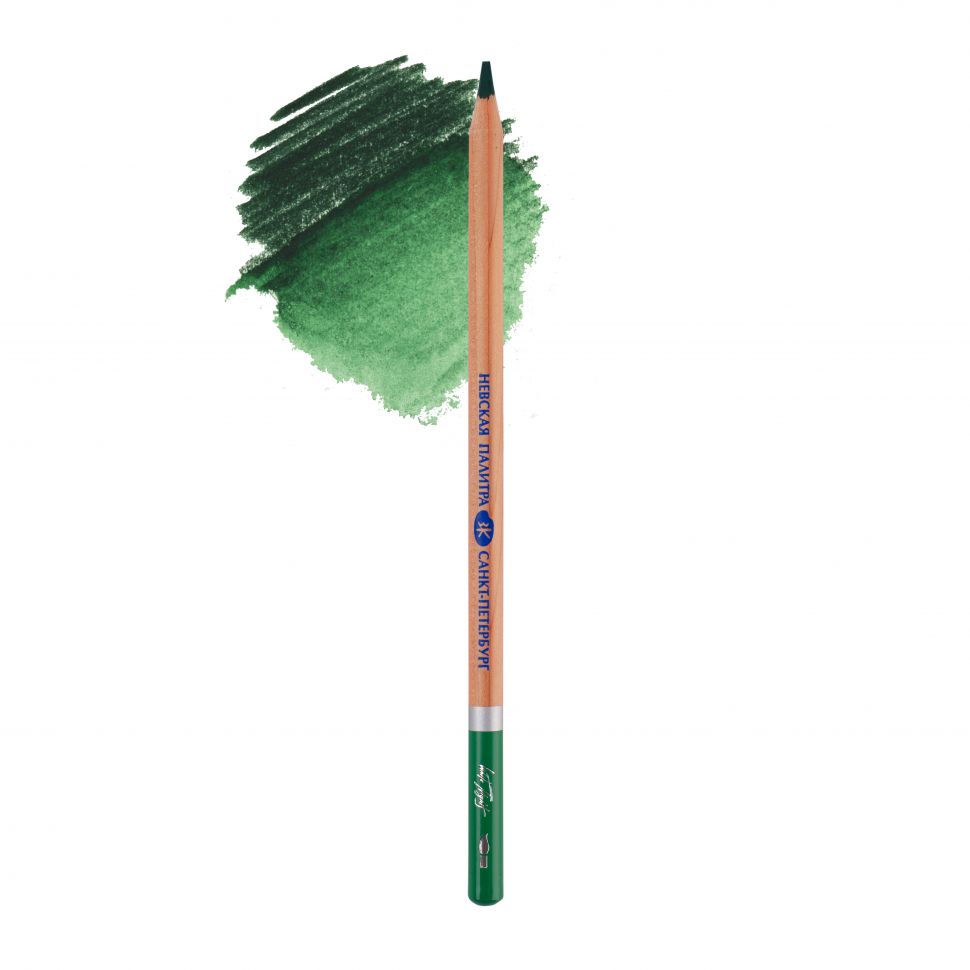 Белые ночи Карандаш акварельный №60, зеленый мох 1 шт фото 1 — PalitraMastera