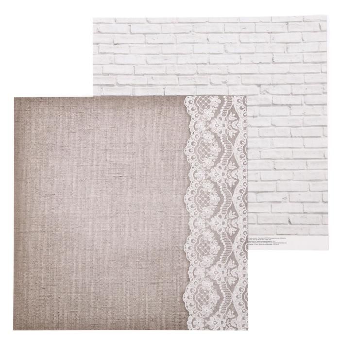 Бумага для скрапбукинга «Naturals» Кружево 30.5 х 30.5 см 180 гр/м2  1477408 фото 1 &mdash; PalitraMastera