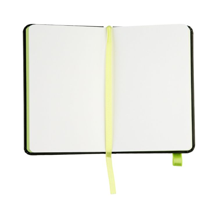 Блокнот для зарисовок Стихия 140г/кв.м 9х14см 80л твердая обложка цвет черный салатовый срез — PalitraMastera