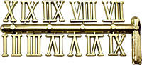 Накладные знаки Римские 20 мм JH золото фото 1 — PalitraMastera