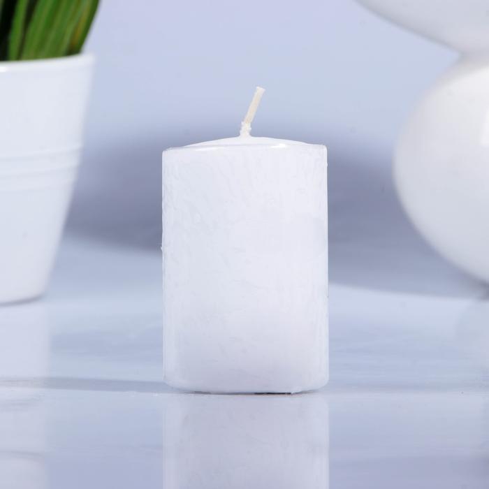 Свеча парафиновая цилиндр белая 40 Н-60  2463647 — PalitraMastera