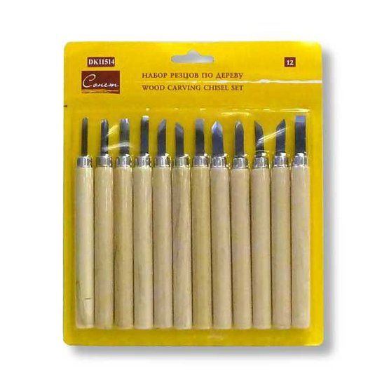 Набор резцов по дереву "Сонет", 12 шт.в упак с европодвесом фото 1 — PalitraMastera