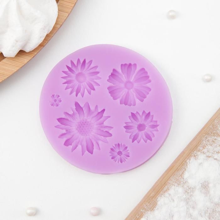 Молд силиконовый 8х1 см &quot;Цветы&quot; — PalitraMastera