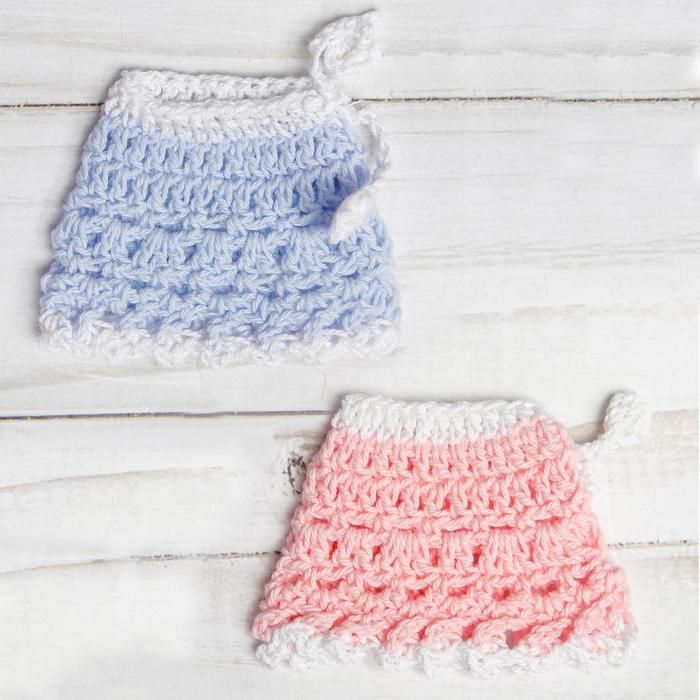 Юбка для куклы вязаная на завязках, цвета МИКС  5215304 фото 1 — PalitraMastera