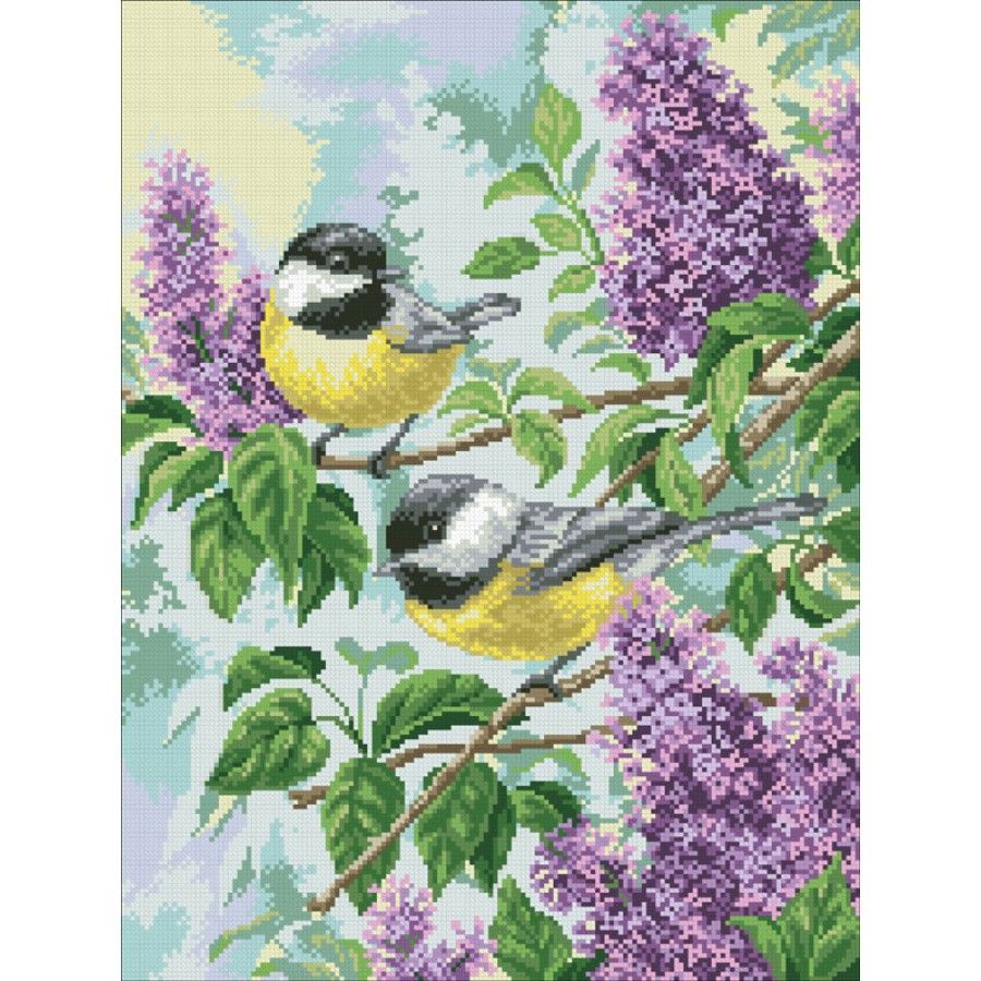 М313 Мозаика "Синички" 49*37см фото 1 &mdash; PalitraMastera