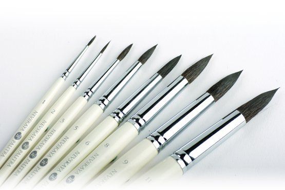 Белка круглая короткая ручка Невская Палитра №08 фото 1 &mdash; PalitraMastera