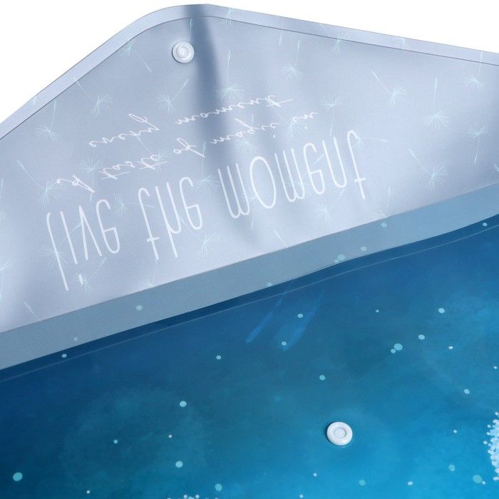 Папка-конверт на кнопке А3 дизайн 445*330мм 200мкм deVENTE Dandelions чер/син 3079286 7670822 — PalitraMastera