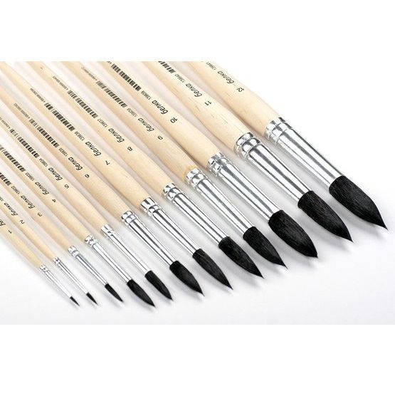 Кисть белка ( имитация) круглая, короткая ручка №7 фото 1 — PalitraMastera