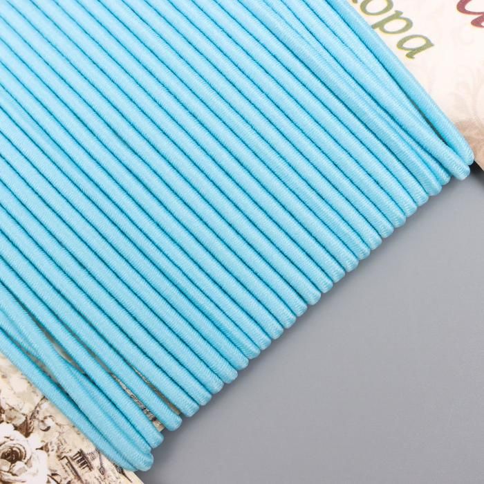 Тесьма декоративная резинка &quot;Голубая круглая&quot; намотка 4 м ширина 0,2 см  5399784 — PalitraMastera