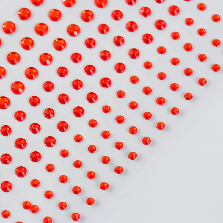 Наклейка пластик стразы "Жемчужины разных размеров" МИКС 19х9 см 2329194 &mdash; PalitraMastera