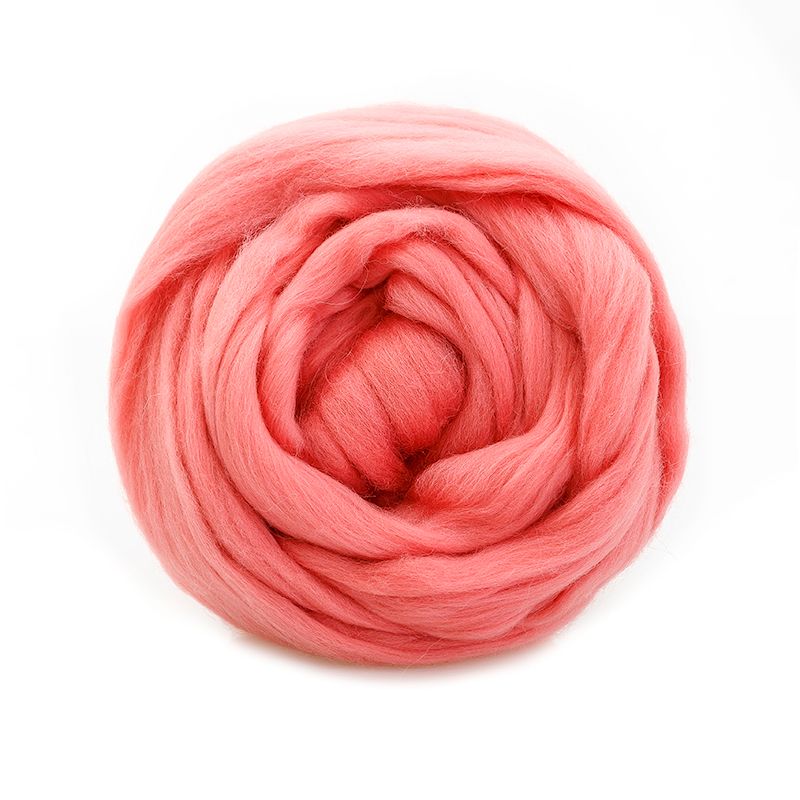 Пряжа ТР ГЛ Полутонкая  для валяния 100% шерсть 100 г, розовый--- фото 1 &mdash; PalitraMastera