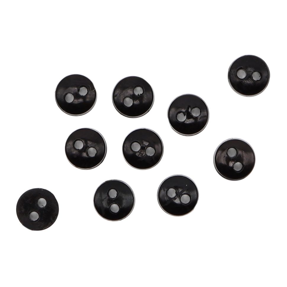 AR1224-1 Пуговицы мини, черные, 6мм 10шт/упак фото 1 &mdash; PalitraMastera