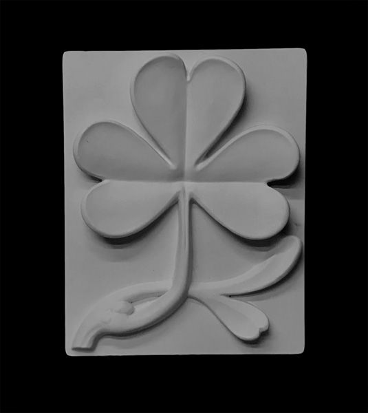 Орнамент Ветка клевера, гипс (арт.60-617) фото 1 &mdash; PalitraMastera