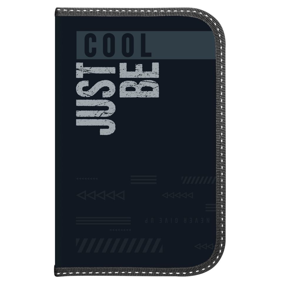 Пенал 1 секц. бол. Schoolformat ЧЕРНЫЙ МИНИМАЛ 190х115х10 мм черн. картон фото 1 — PalitraMastera