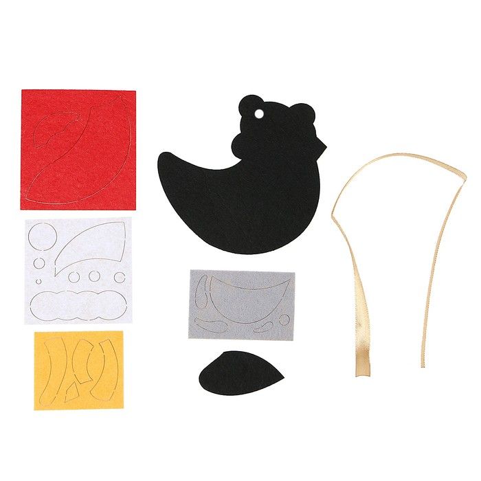 Ёлочная подвеска из фетра своими руками на новый год «Снегирь», набор для творчества — PalitraMastera