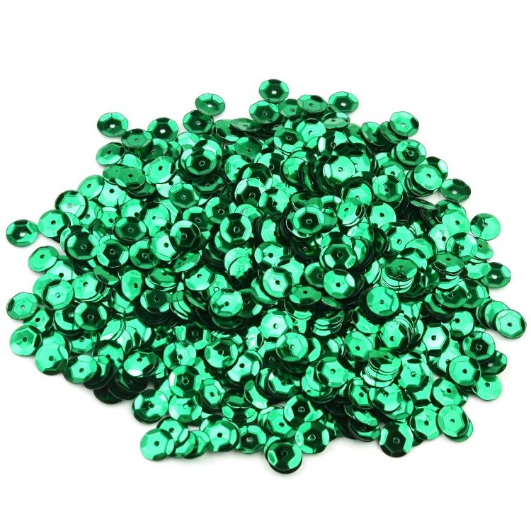 Пайетки граненые 6мм, ' Астра' 10г (4 зеленый) — PalitraMastera