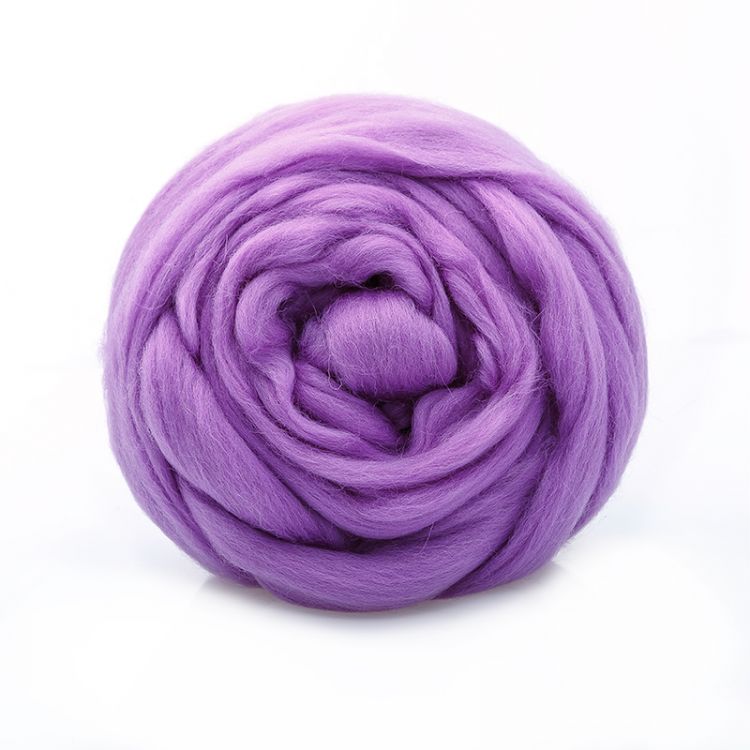 Полутонкая шерсть 100% сирень 022, 100 гр для валяния &mdash; PalitraMastera