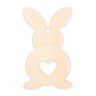 Деревянная подвеска «Заяц с сердечком» 8 * 4,5 * 0,2 см фото 2 &mdash; PalitraMastera