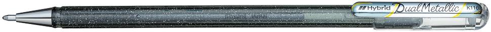 Гелевая ручка с чернилами "хамелеон" Hybrid Dual Metallic, 1,0 мм, серебро фото 1 &mdash; PalitraMastera