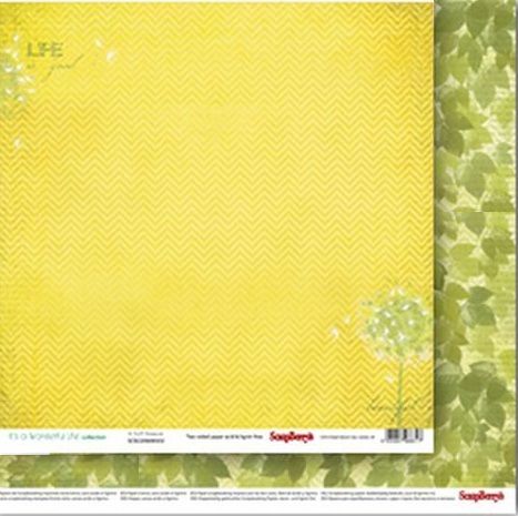 Бумага для скрапбукинга 30,5х30,5 см 190 гр/м, двусторон Жизнь Прекрасна Ветер перемен, (10 шт/уп) — PalitraMastera