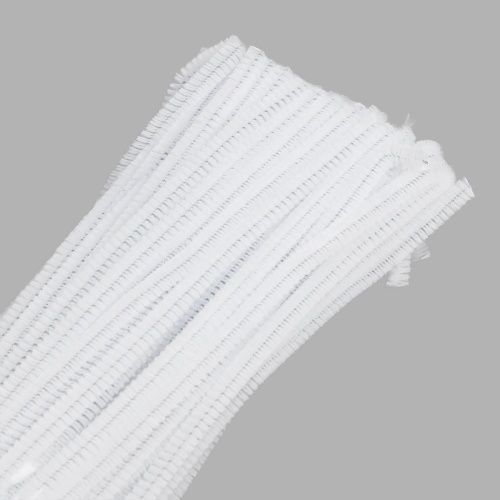 Проволока синельная, 6мм*30см, 100шт/упак, Astra&amp;Craft (A-025 белый) — PalitraMastera