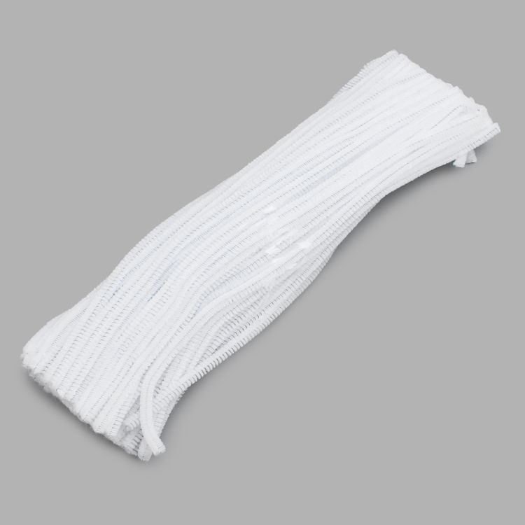 Проволока синельная, 6мм*30см, 100шт/упак, Astra&amp;Craft (A-025 белый) — PalitraMastera