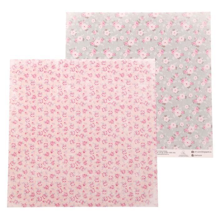 Бумага для скрапбукинга «Цветочная салфетка», 30.5 х 30.5 см, 180 г/м — PalitraMastera