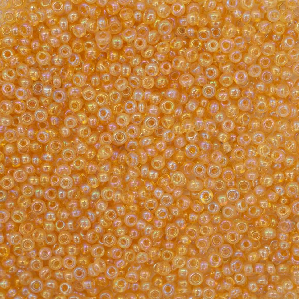 Бисер Aстра 11/0, 20г (162 св.золотой/прозр.радужный) фото 1 — PalitraMastera