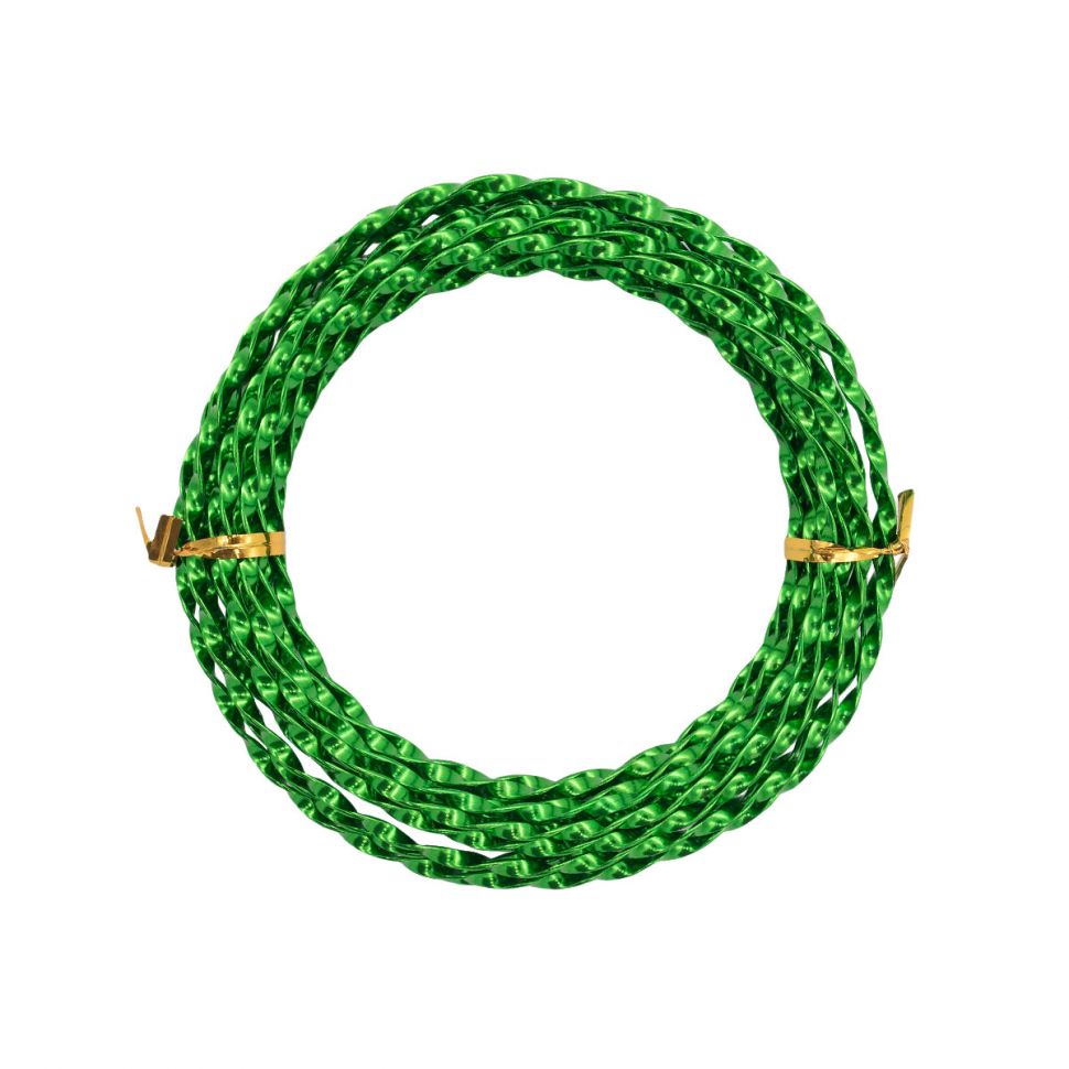 Проволока крученая, 3мм*5м (025 зеленый) фото 1 — PalitraMastera