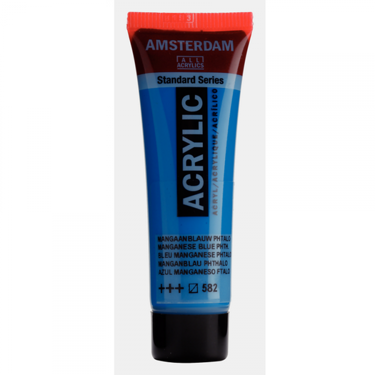 Краска акриловая Amsterdam туба 20мл №582 Марганцево-синий фталоцианин — PalitraMastera